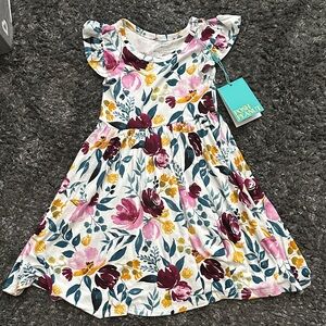 Posh Peanut Floral Dress 2T